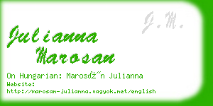 julianna marosan business card